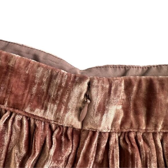 NWT Madewell Pink Velvet Pleated Mini Skirt size 0 XS NEW - Picture 7 of 8